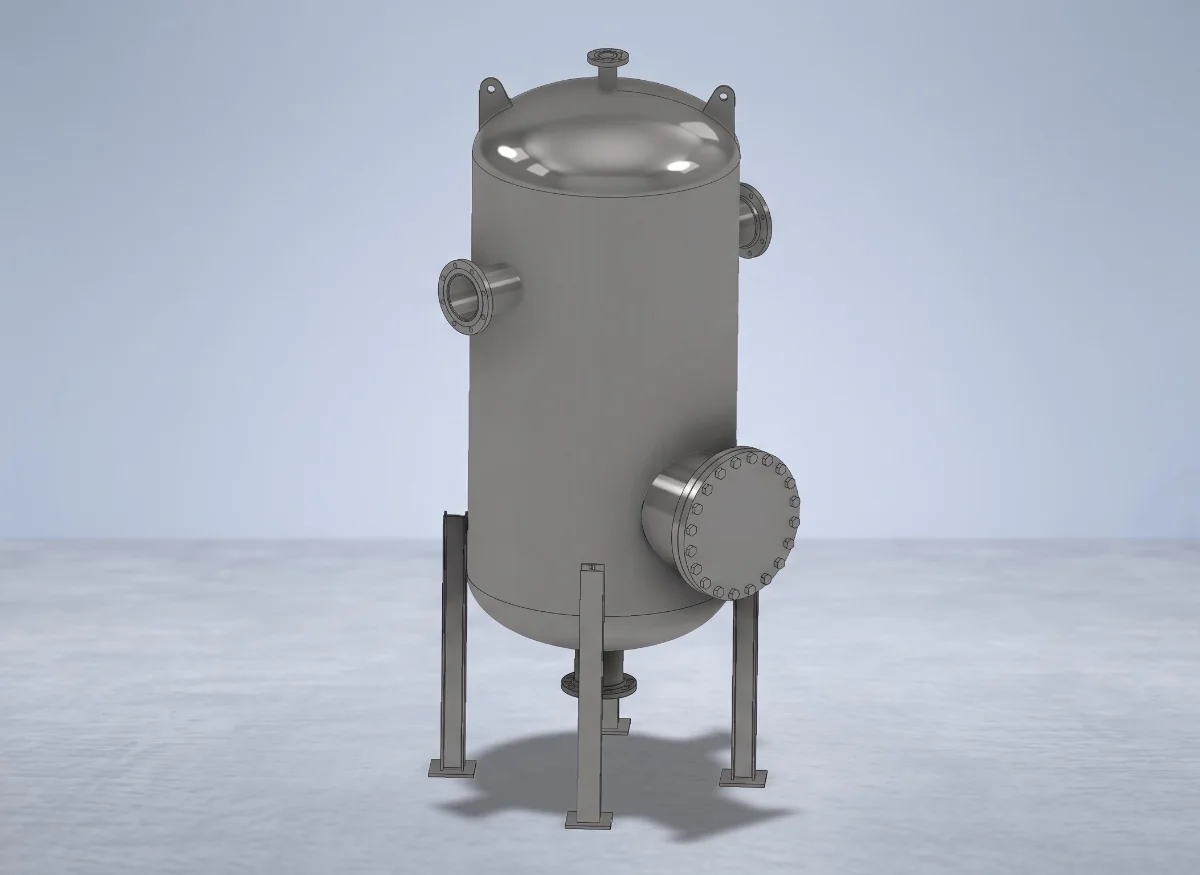 Modelo 3D de tanque de proceso